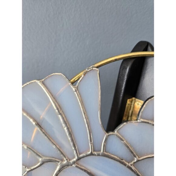 Stained Glass Dove with Branch Handmade Suncatcher Easter/Christmas Decor Vtg - Picture 7 of 10